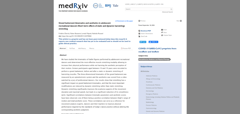 Screenshot of a scientific publication