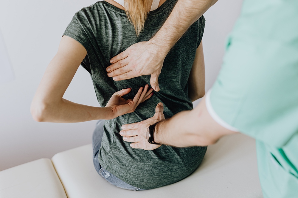Photograph of a physiotherapist's manipulation