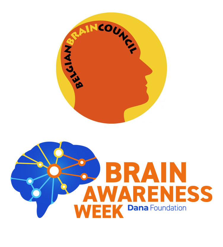 Logos of the Belgian Brain Council and the Brain Awareness Week