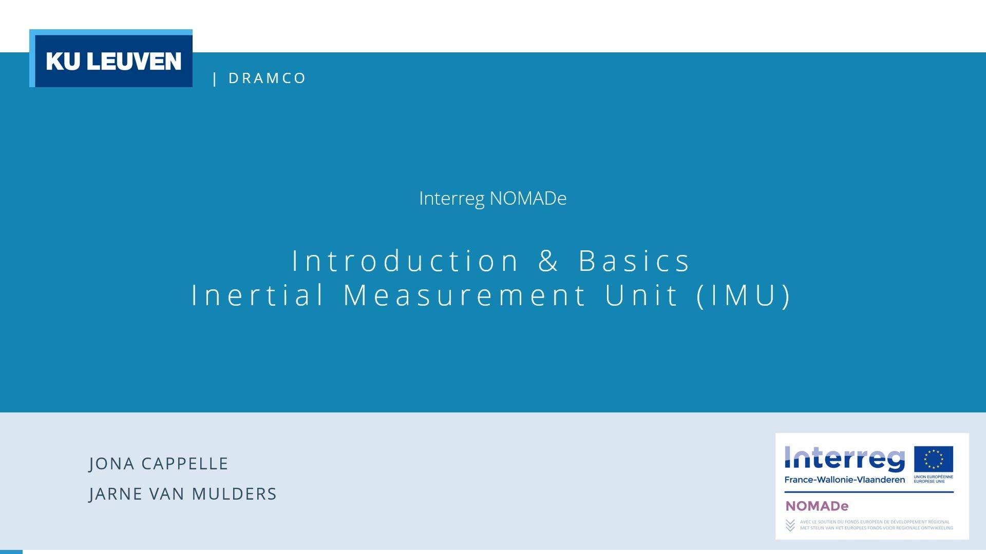 Screen of the video : Introduction & Basics Inertial Measurement Unit